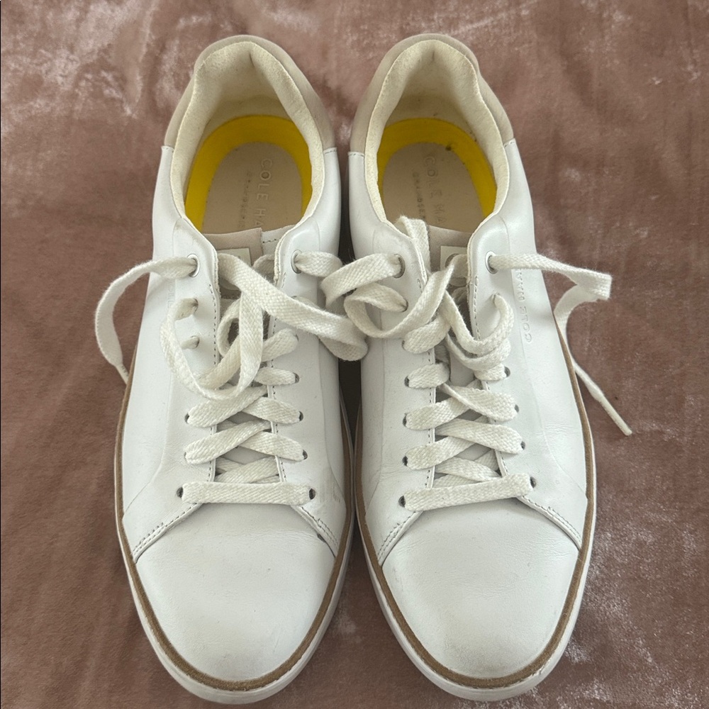 Cole Haan White Leather Sneakers 8 1/2
